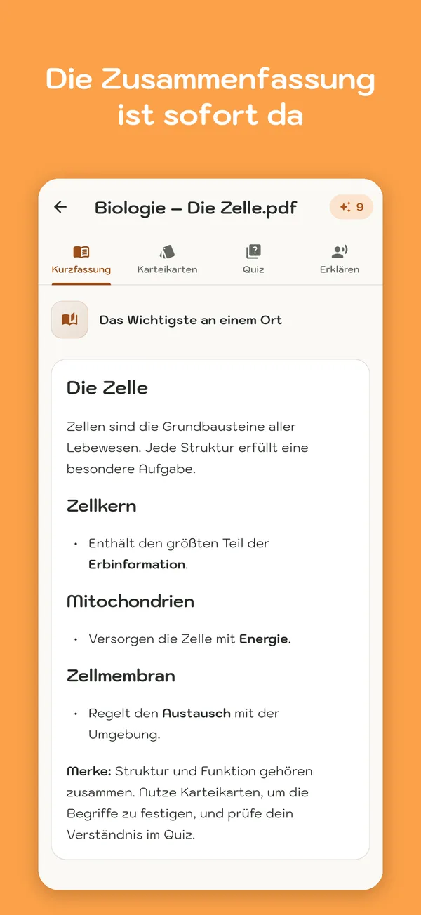Screenshot von MemoWize